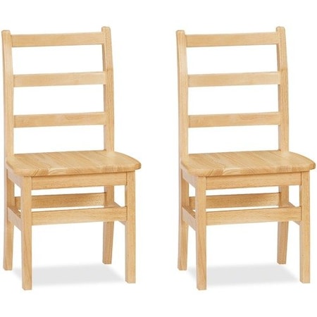 Jonti-Craft KYDZ LADDERBACK CHAIR, 14in SEAT HEIGHT, NATURAL SEAT/NATURAL BACK, NATURAL BASE JNT5914JC2